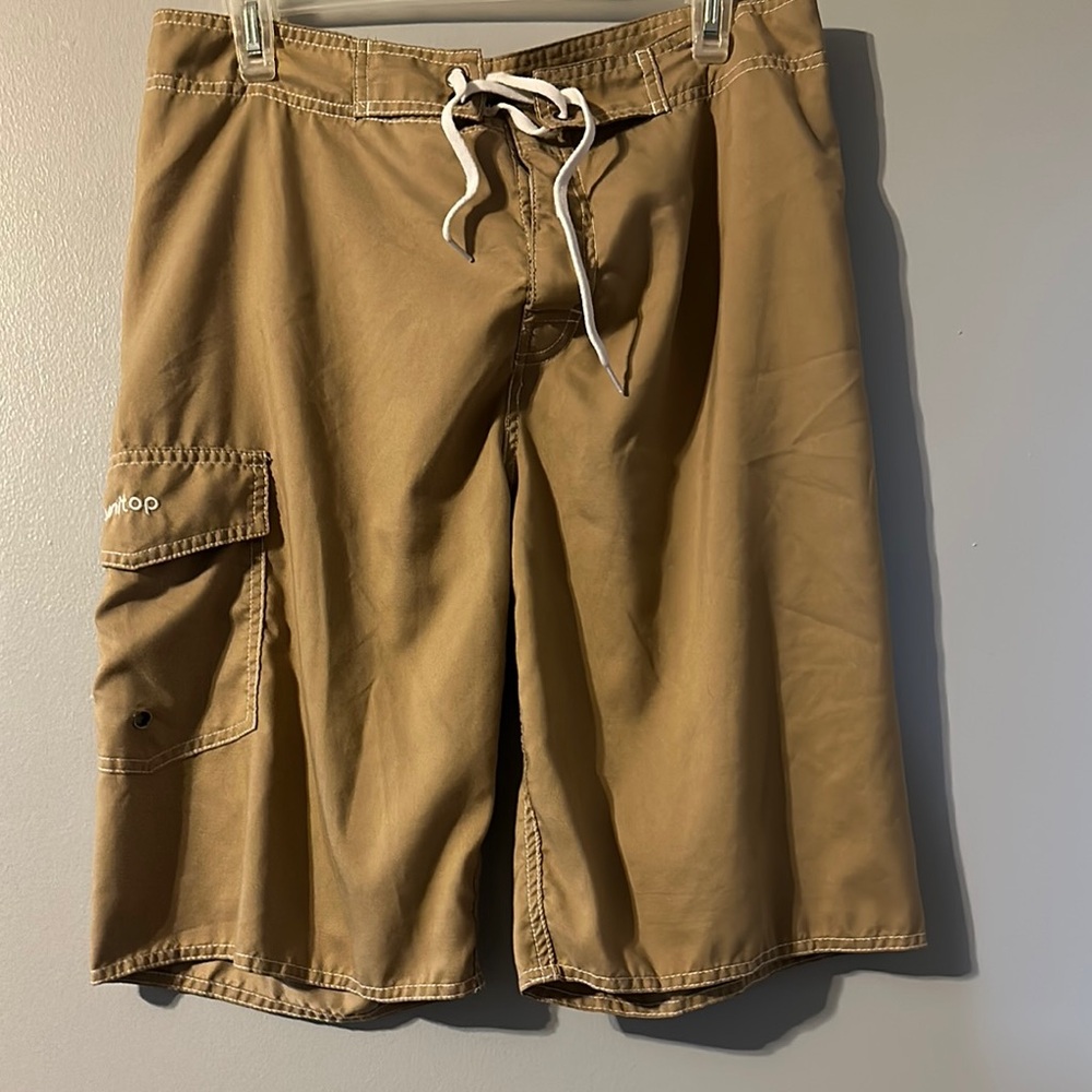 Unitop Brown Cargo Shorts/Swim Shorts with Drawstring